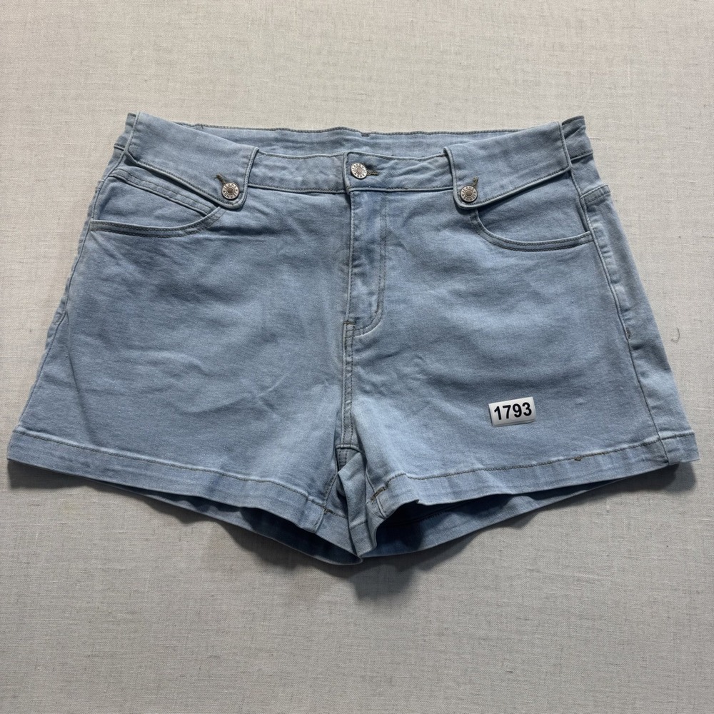 Jeans Denim Shorts Womens‎ XL Light Blue Excellent